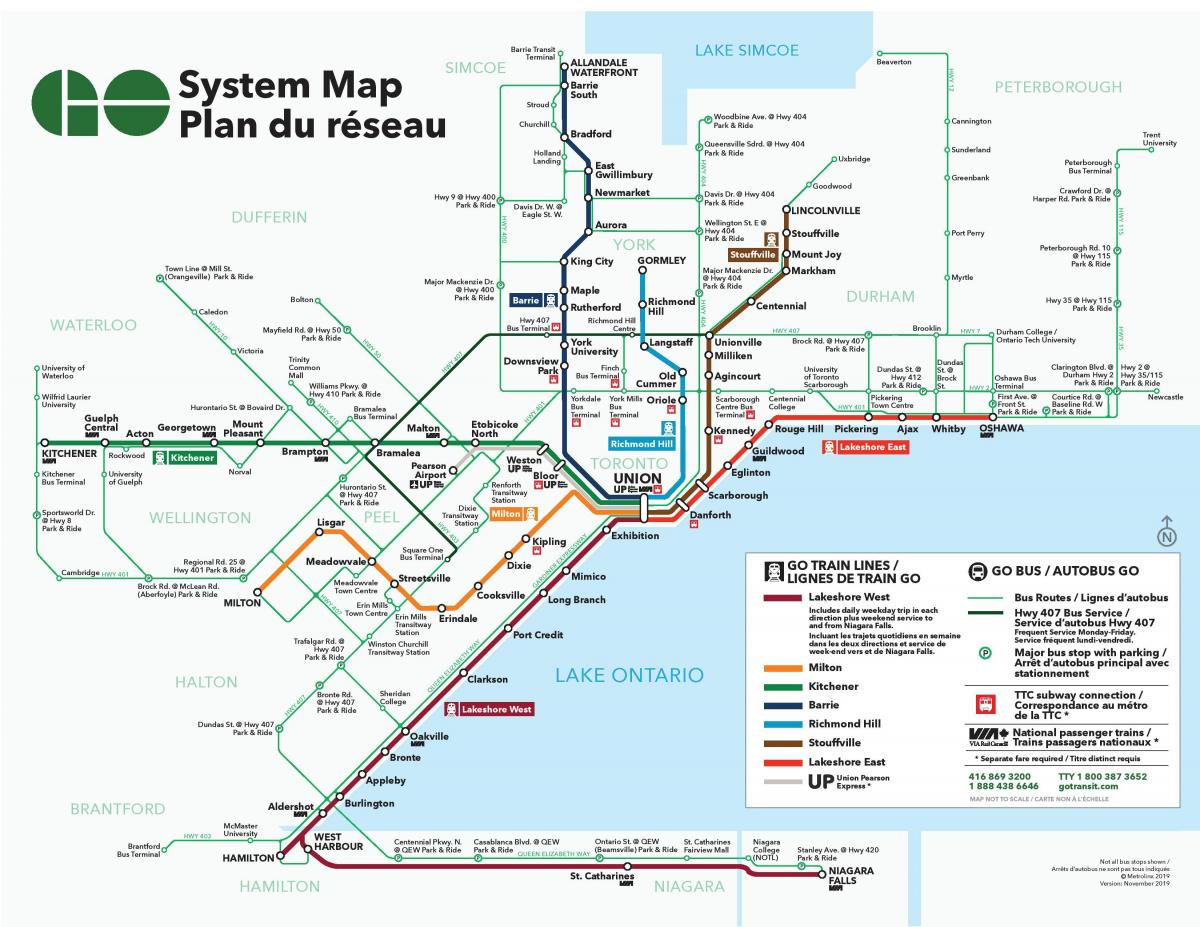 Toronto bus stazione mappa