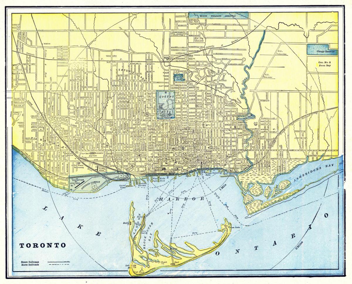 vecchia mappa di Toronto