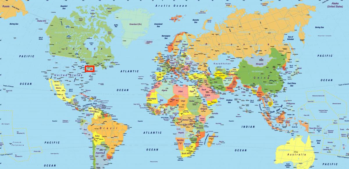 Toronto mappa del mondo