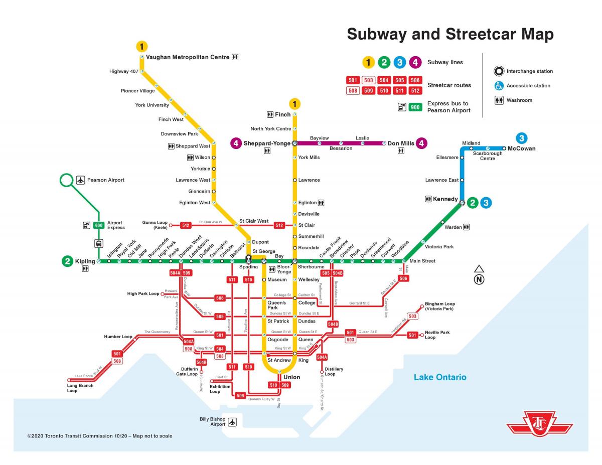 Toronto tram mappa