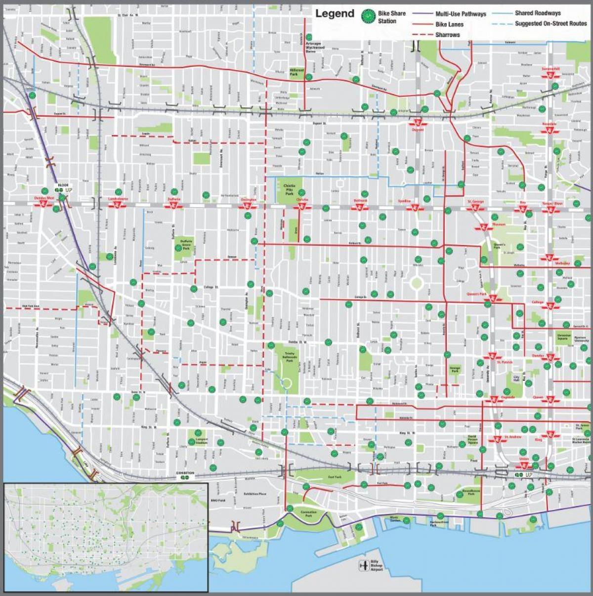 Toronto bike condividere mappa