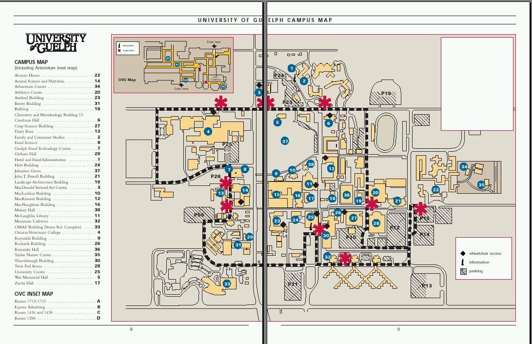 università di guelph la mappa