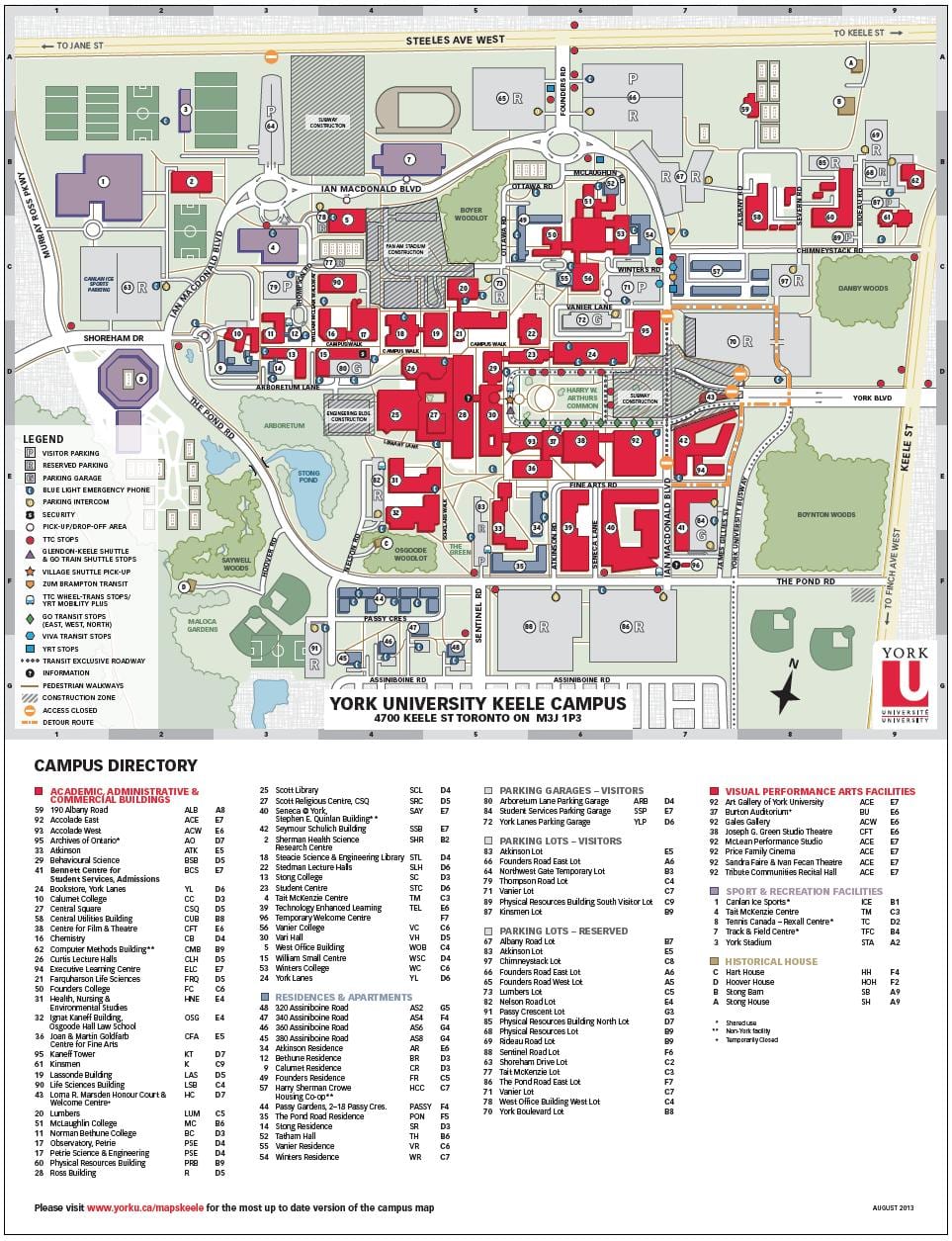 università di york mappa