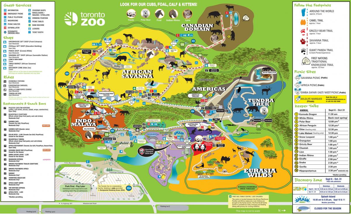 mappa di Toronto zoo