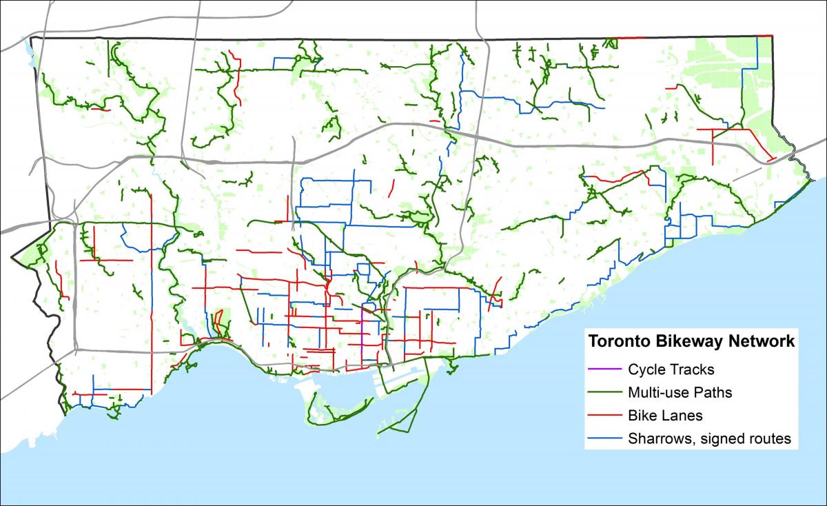 Toronto bike mappa