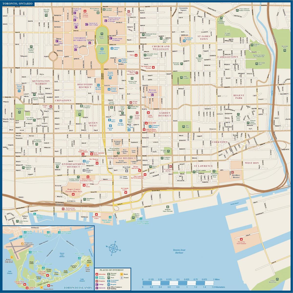 Mappa Stradale Di Toronto Toronto Street Map Canada
